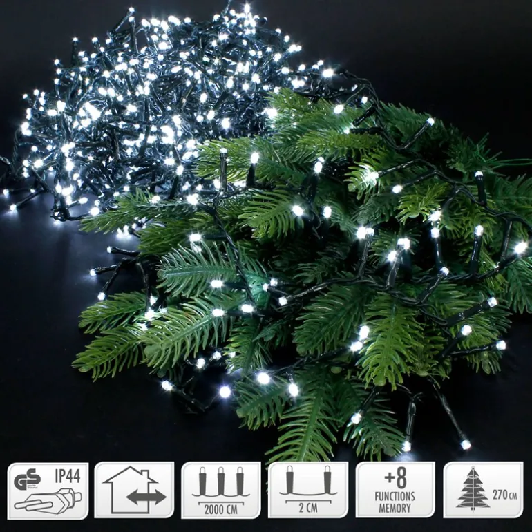 Lichterkette LED 20 m weiß 1000 LED Birnen