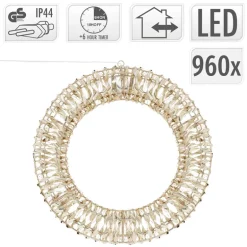 Lichterkranz für Weihnachten 58 cm warmweiß 960 LEDs IP44 Innen/Außen