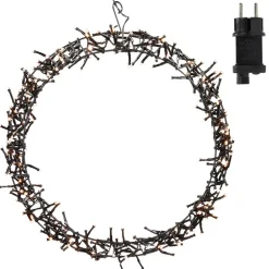 Lichterkranz für Weihnachten Ø38cm Warmweiß 300 LEDs IP44 Innen/Außen