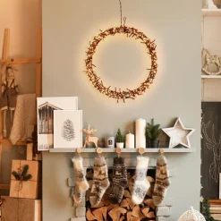 Lichterkranz für Weihnachten Ø38cm Warmweiß 300 LEDs IP44 Innen/Außen