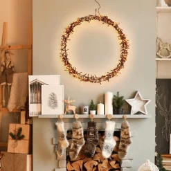 Lichterkranz für Weihnachten Ø48cm Warmweiß 400 LEDs IP44 Innen/Außen