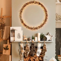Lichterkranz für Weihnachten Ø58cm Warmweiß 500 LEDs IP44 Innen/Außen