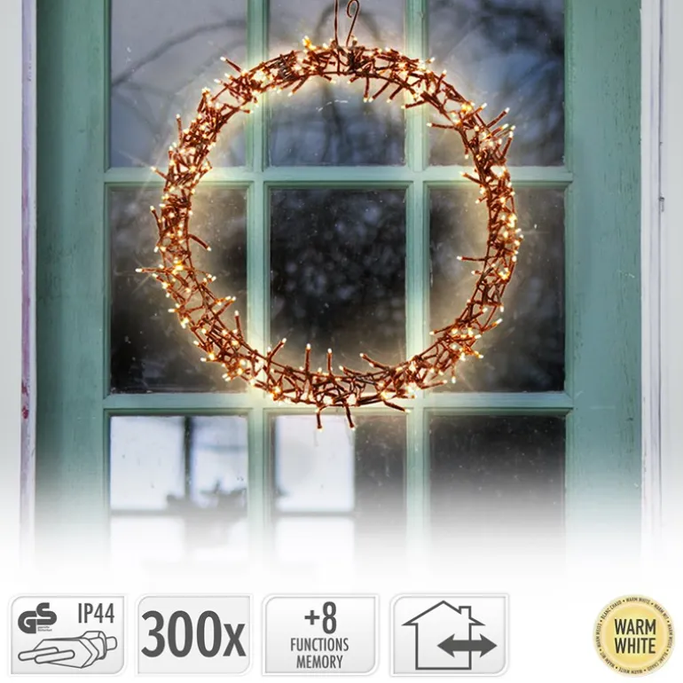 Lichterkranz 300 LEDs Warmweiß Ø 38cm IP44