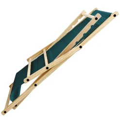 Liegestuhl 3er Set klappbar aus Holz 3 Liegepositionen bis 120 kg Dunkelgrün