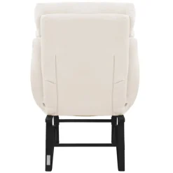 Loungesessel mit Armlehnen Beige Relaxsessel mit Leinenbezug ML-Design