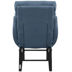 Loungesessel mit Armlehnen Blau Relaxsessel mit Leinenbezug ML-Design
