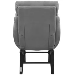 Loungesessel mit Armlehnen Grau Relaxsessel mit Leinenbezug ML-Design