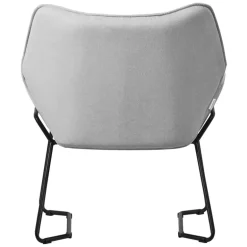 Loungesessel mit Armlehnen Hellgrau Relaxsessel mit Leinenbezug ML-Design