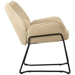 Loungesessel mit Armlehnen Rosa Relaxsessel mit Leinenbezug ML-Design