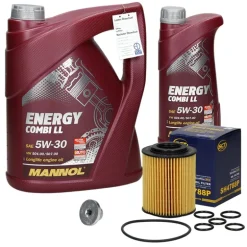 Ölwechselset mit Mannol Combi LL 5W-30 6L, Opel Astra J