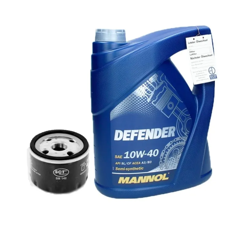Ölwechselset mit Mannol Defender 10W40 5L Opel Arena Renault Megane
