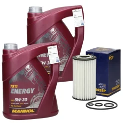 Ölwechselset mit Mannol Energy API SN/CH-4 5W-30 10L Chrysler Crossfire Mercedes-Benz C-Klasse (W202)