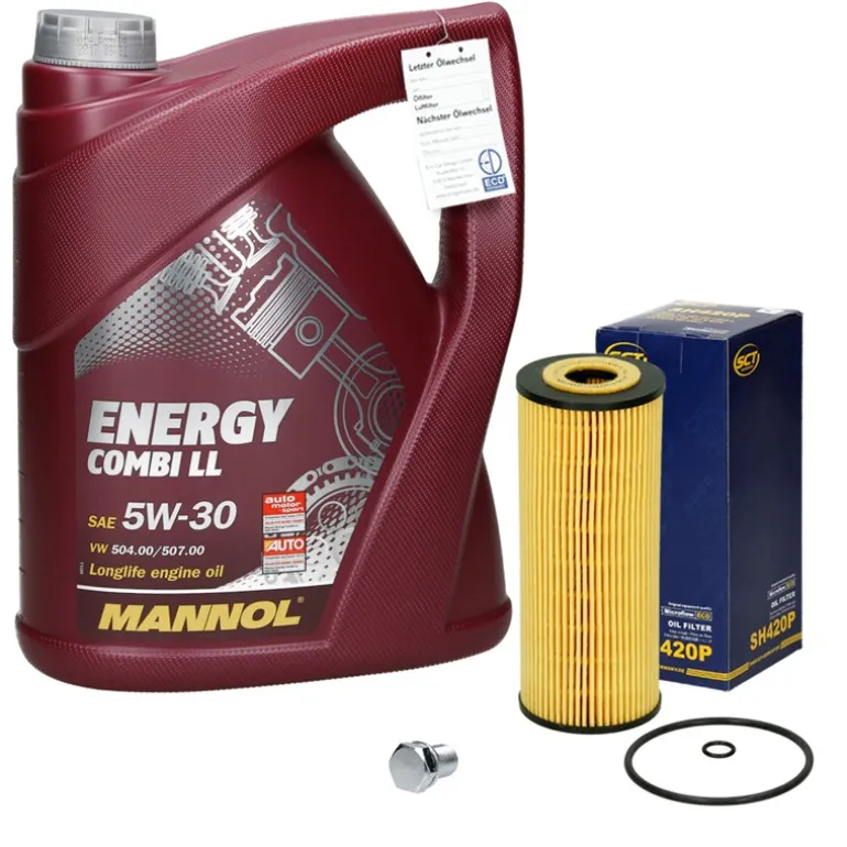 Ölwechselset mit Mannol Energy Combi 5W-30 5L, VAG