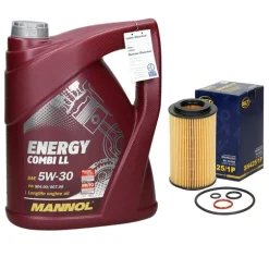 Ölwechselset mit Mannol Energy Combi LL 5W-30 5L, BMW 3er (E46), Opel Astra G, uvm.