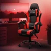 Massage Gaming Stuhl Schwarz/Rot aus PU-Leder ML-Design
