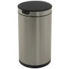 Mülleimer mit Sensor 30L rund aus Edelstahl, Silber, Automatisches Öffnen & Schließen ML-Design