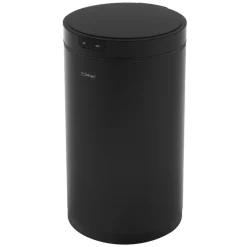 Mülleimer mit Sensor 30L rund aus Stahl Schwarz matt Automatisches Öffnen & Schließen ML-Design
