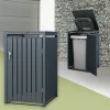 Mülltonnenbox 1er bis 240L 68x80x116,3 cm aus Stahl in Anthrazit ML-Design