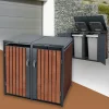 Mülltonnenbox 2er bis 240L 132x80x116,3 cm aus Stahl Rostoptik ML-Design