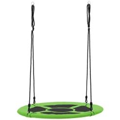 Nestschaukel für Kinder Ø100 cm Grün/Schwarz aus Polyester