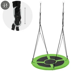 Nestschaukel für Kinder Ø100 cm Grün/Schwarz aus Polyester