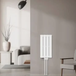 Paneelheizkörper Einlagig 300x600 mm Weiß mit Boden Anschlussgarnitur ML-Design