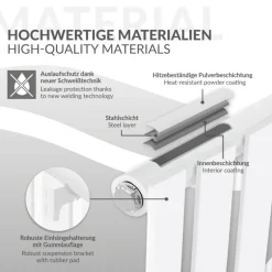 Paneelheizkörper Einlagig 300x600 mm Weiß mit Universale Anschlussgarnitur ML-Design