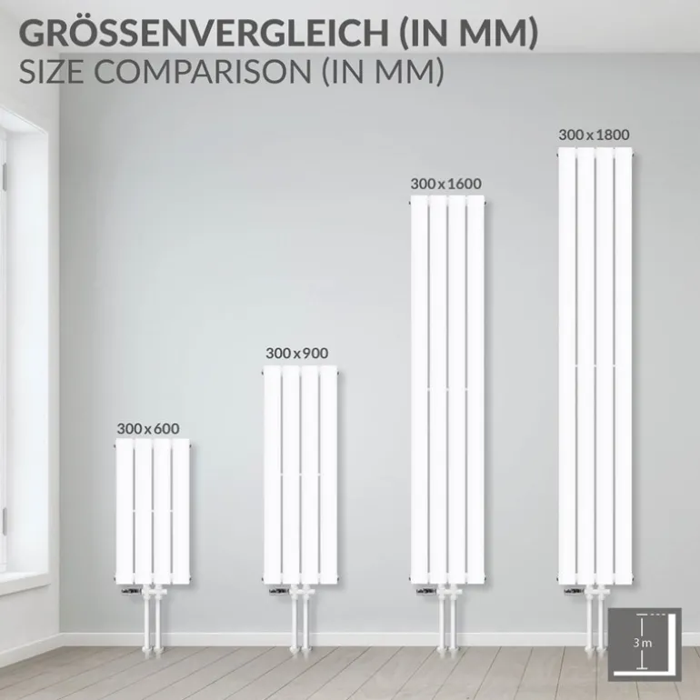 Paneelheizkörper Einlagig 300x600 mm Weiß ML-Design