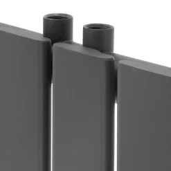 Paneelheizkörper Einlagig 600x300 mm Anthrazit mit Wand Anschlussgarnitur ML-Design