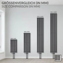 Paneelheizkörper Einlagig 600x300 mm Anthrazit ML-Design