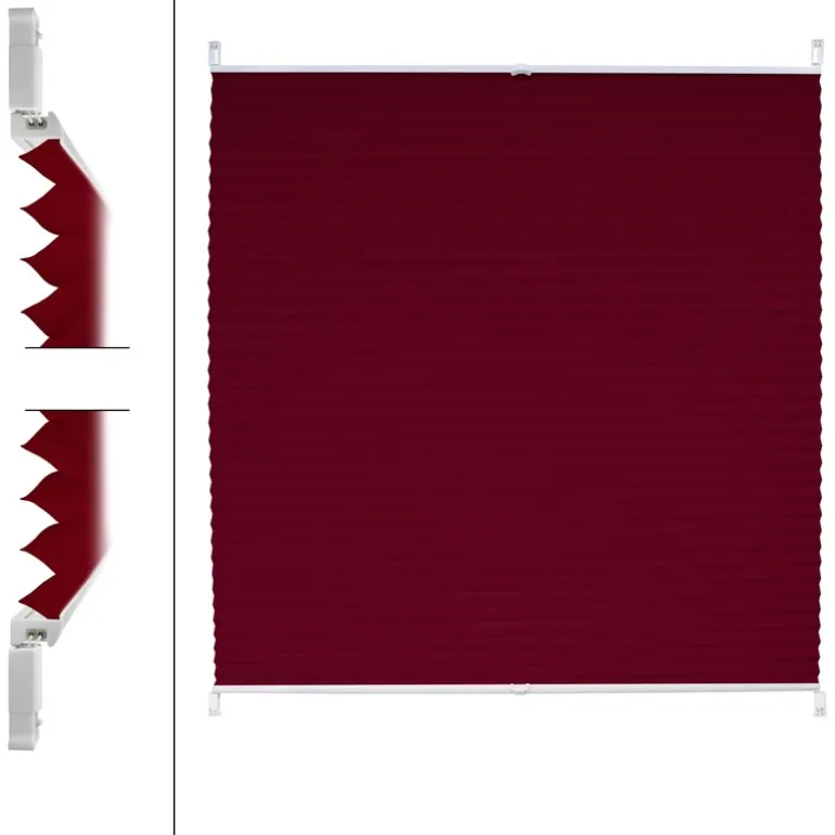 Plissee Bordeaux 100x200 cm inkl. Befestigungsmaterial