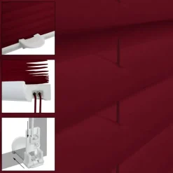 Plissee Bordeaux 55x200 cm inkl. Befestigungsmaterial