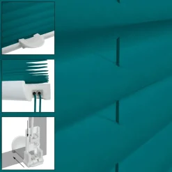Plissee Petrol 100x200 cm inkl. Befestigungsmaterial