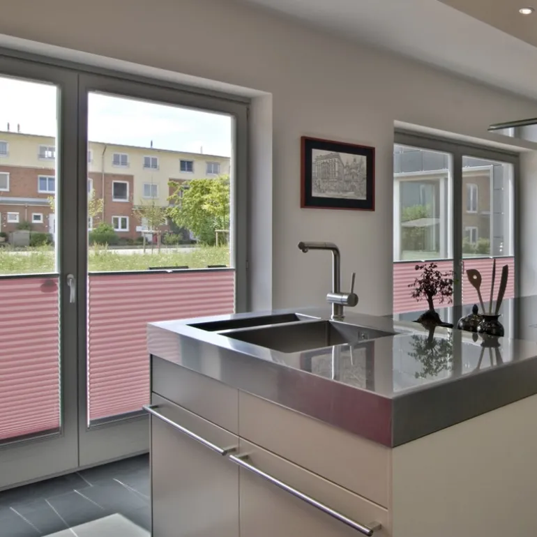 Plissee 55x200 cm Rosa inkl. Befestigungsmaterial