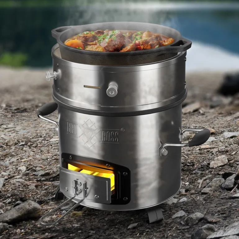 Power Ring für Raketenofen Ø 25-35 x 9 cm aus Edelstahl BBQ#BOSS