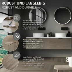 PVC Vinylboden Bodenbelag Set à 20 Dielen 4,2mm für 1,56m² mit Klick-System Fischgräte Eiche dunkel ML-Design