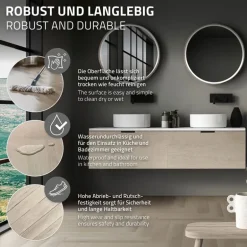 PVC Vinylboden Bodenbelag Set à 20 Dielen 4,2mm für 1,56m² mit Klick-System Fischgräte Eiche hell ML-Design