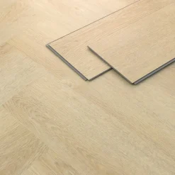 PVC Vinylboden Bodenbelag Set à 20 Dielen 4,2mm für 1,56m² mit Klick-System Fischgräte Eiche natur ML-Design