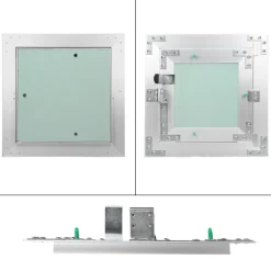 Revisionsklappe GK-Einlage 200x200 mm mit Rahmen aus Aluminium