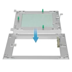 Revisionsklappe GK-Einlage 200x200 mm mit Rahmen aus Aluminium