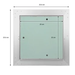 Revisionsklappe GK-Einlage 200x200 mm mit Rahmen aus Aluminium