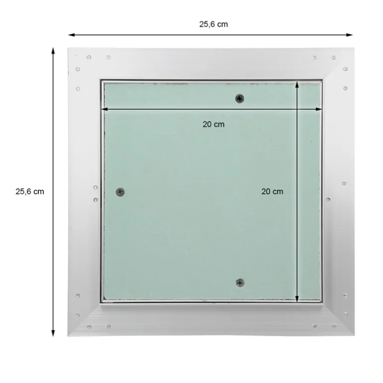 Revisionsklappe GK-Einlage 200x200 mm mit Rahmen aus Aluminium