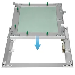 Revisionsklappe GK-Einlage 250x300 mm mit Rahmen aus Aluminium