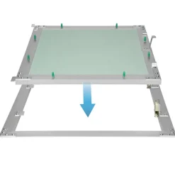 Revisionsklappe GK-Einlage 300x300 mm mit Rahmen aus Aluminium