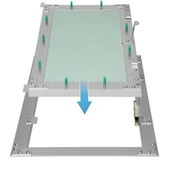 Revisionsklappe GK-Einlage 400x600 mm mit Rahmen aus Aluminium