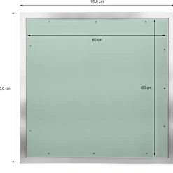Revisionsklappe GK-Einlage 600x600 mm mit Rahmen aus Aluminium