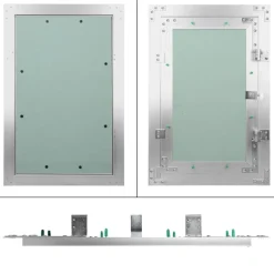 Revisionsklappe GK-Einlage, 250x400 mm, mit Rahmen aus Aluminium