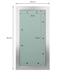 Revisionsklappe GK-Einlage, 300x600 mm, mit Rahmen aus Aluminium