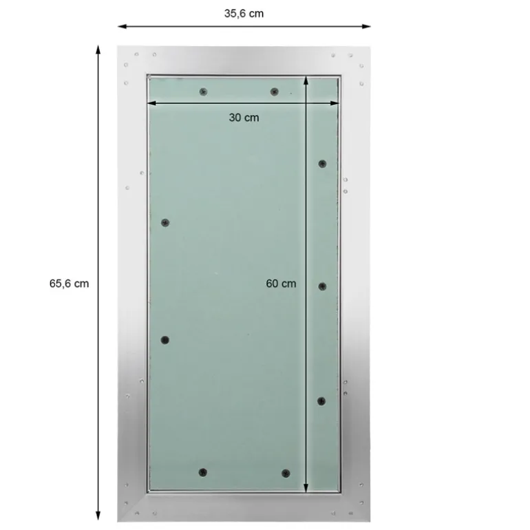 Revisionsklappe GK-Einlage, 300x600 mm, mit Rahmen aus Aluminium