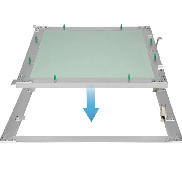 Revisionsklappe GK-Einlage, 500x500 mm, mit Rahmen aus Aluminium
